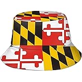 Funny Fashion State Flag Buckets Hat Women Men Summer Beach Sun Hat Packable Patriotic Fisherman Cap