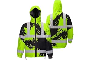 HiVis Custom Uniform High Visibility Jacket for Men Hi Vis Waterproof Jacket Reflective Safety Workwear for Canadian Company