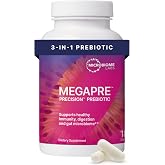 Microbiome Labs MegaPre Prebiotic Fiber Supplement in Vegetable Capsules - Prebiotic Supplement with Clinically Tested Oligosaccharides - Support Microbial Diversity &amp; Gut Health (180 Capsules)