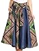Sakkas Dayo Circle Mid Skirt with Elastic Waist Colorful Ankara African Wax Dutch