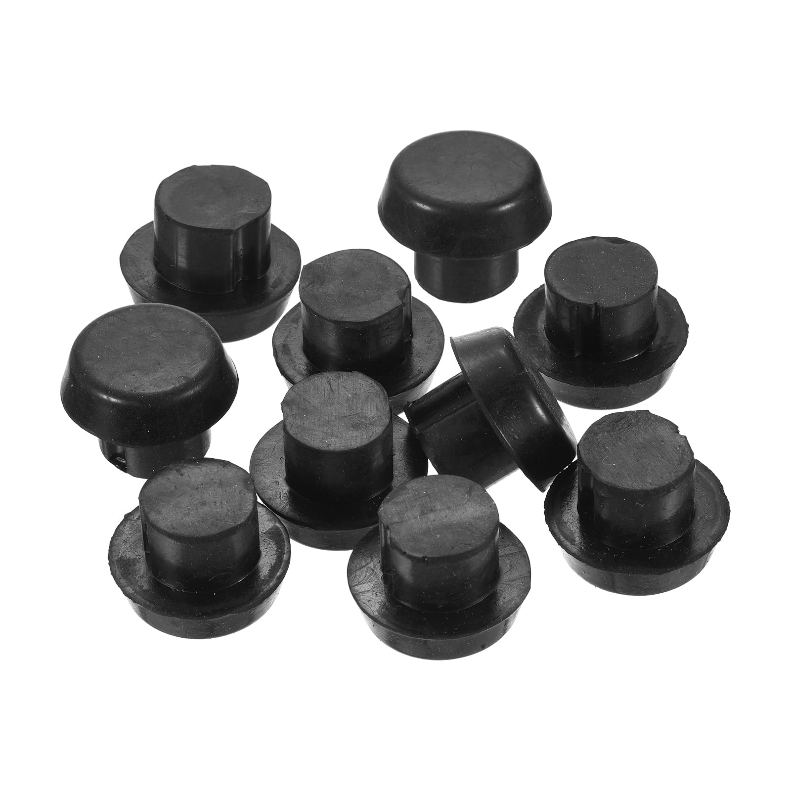 PATIKIL Billiard Cue Bottom Cover, 10 Pack Billiard Cue Rubber Plug Billiard Cue Bottom Protection Pad for Billiard Cue Stick