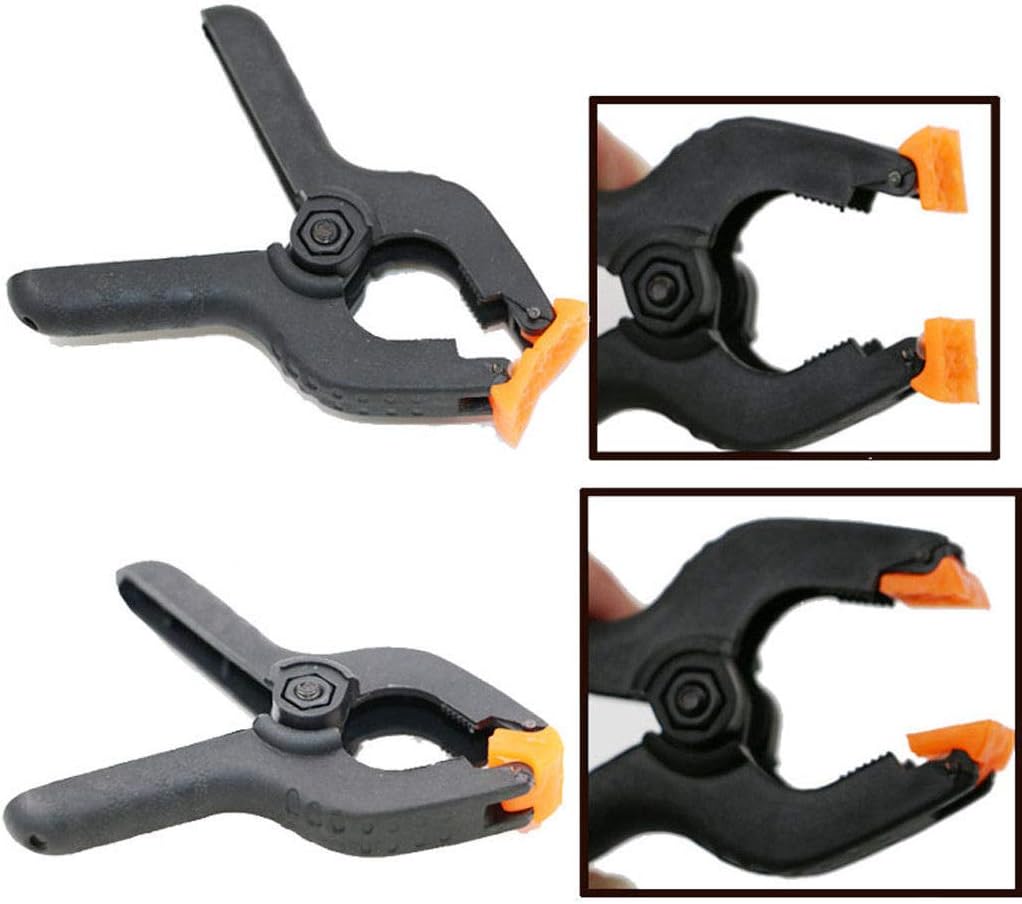 Pack of 6 Plastic Spring Grip Clamps 3 Inches Quick Grip Craft Wood Work Clamp, Black, 6 Pack 3 Inch - Image 4