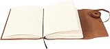 KomalC Handmade Leather Journal 8 x 6 Distressed Tan Buffalo Leather view 6