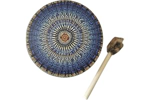 AZURAOKEY Shaman Drum, 10 Inch Frame Drum sktop Ornament Fashion Shaman Drum th Drum s Tree of Life Sound Healing Tool for Spiritl Music Metion