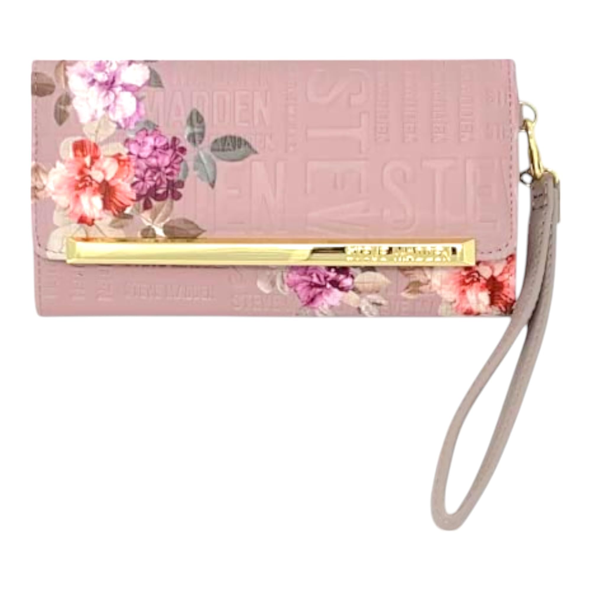 Steve Madden Women's Logobar Trifold Wristlet