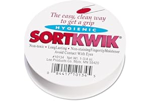 LEE PRODUCTS COMPANY Lee Sortkwik Anti-Bacterial Odorless Non-Toxic Fingertip Moistener with Non-skid Back, 1-3/4 oz