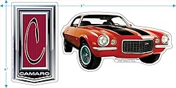 Chevy Camaro Vintage Car Logo GM T Shirt & Stickers