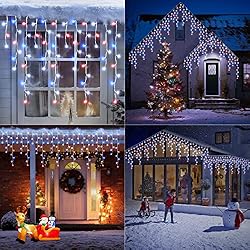 Christmas Icicle Lights, 29.5ft 360 LED Icicle
