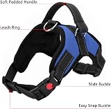 FYY No Pull Dog Harness Breathable Adjustable Vest Reflective M Blue view 3