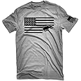 American Flag Offroad Shirt Ash Gray Made in USA t-Shirt Perfect for 4x4 Owners