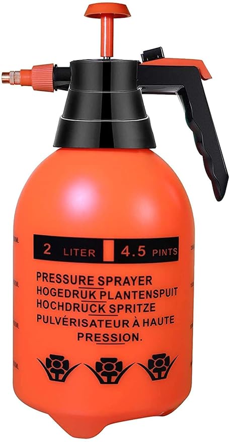 VEWIKZY | Garden Pump and Sanitizer Pressure Sprayer | Water Mister | Lawn Sprinkler | Spray Bottle for Herbicides, Pesticides, Fertilizers, Plants & Flowers | 2 Litter | Multi-Color | Pack of 1