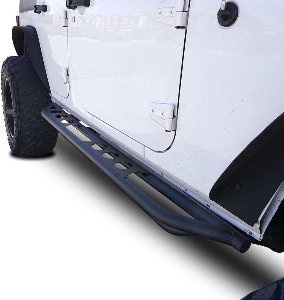 Side Step Rails Rock Sliders Sidestep Compatible with Jeep Wrangler JKU