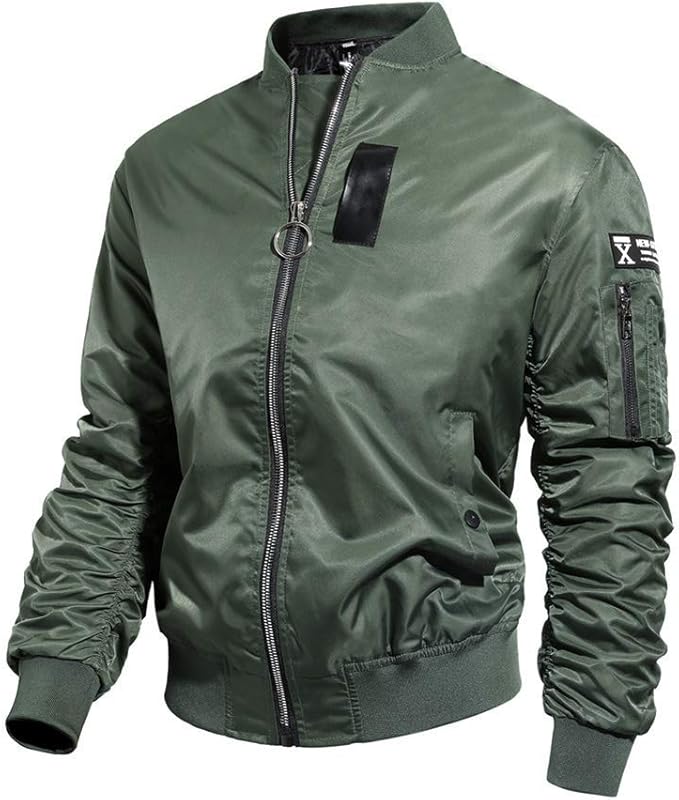 Amazon Co Jp ジャケット Ma 1 メンズ ミリタリー ブルゾン 厚手