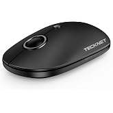 TECKNET Wireless Mouse, 2.4G Computer Mouse for Laptop, 4800 DPI Silent Mouse with USB Receiver, Slim Portable Travel Mouse Compatible with MacOS Windows Android PC Chromebook, 18 Months Battery Life