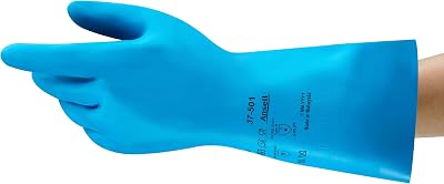 Ansell VersaTouch 37-501 Nitrile Gloves Chemical Liquid Protection Blue Size