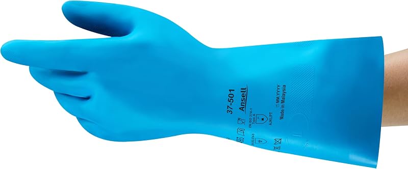 Ansell VersaTouch 37-501 Nitrile Gloves Chemical Liquid Protection Blue Size