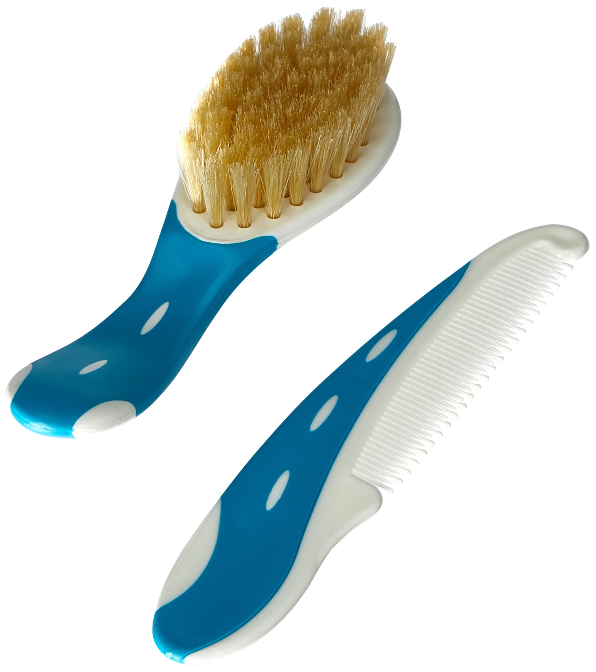 NUK – 100% Natural Hair Brush with Rounded Teeth Comb Turquoise
