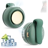 Small Clip Fan, Personal Waist Fans,Portable Silent Mini Bladeless Fan Clip On for Shirt ,Hands-Free Personal Clip Fans 3 Speeds,Clips on Waist Neck Fanes for Outdoor,Camping,Travel,Office (Green)