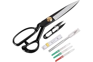 KNPXSET Fabric Scissors - 8 Inch Sewing Dressmaking Scissors Tailor's Dressmaker Shears for Cutting Fabric, Clothes, Leather, Raw Materials