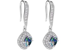 LOLVMVCHI 925 Sterling Silver Drop Earrings for Women Trendy Gold Hypoallergenic Dangle Earrings Wedding Earrings Jewelry for Brides