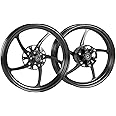 MOS Forged Aluminum Alloy Rims Wheels for Yamaha YZF-R15 MT-15 2018-2023 (Black)