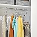 InterDesign Axis Over the Rod Closet Accessory Organizer for Scarves, Pashminas, Handbags - Loop, Chrome