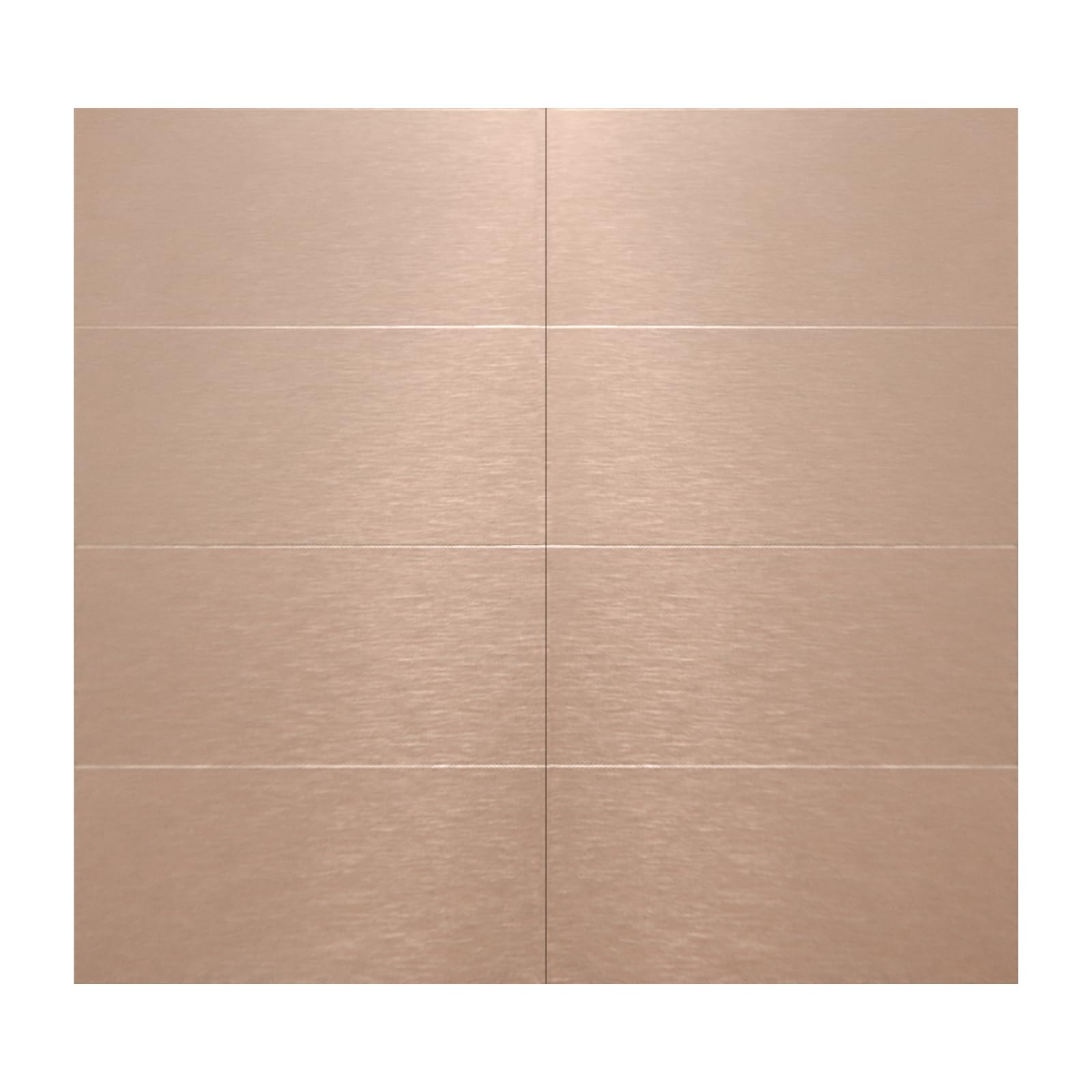 Photo 1 of Aluminum Peel and Stick Backsplash Panels - 3"x6" Brushed Copper Kitchen Wall Decor, 80-Piece