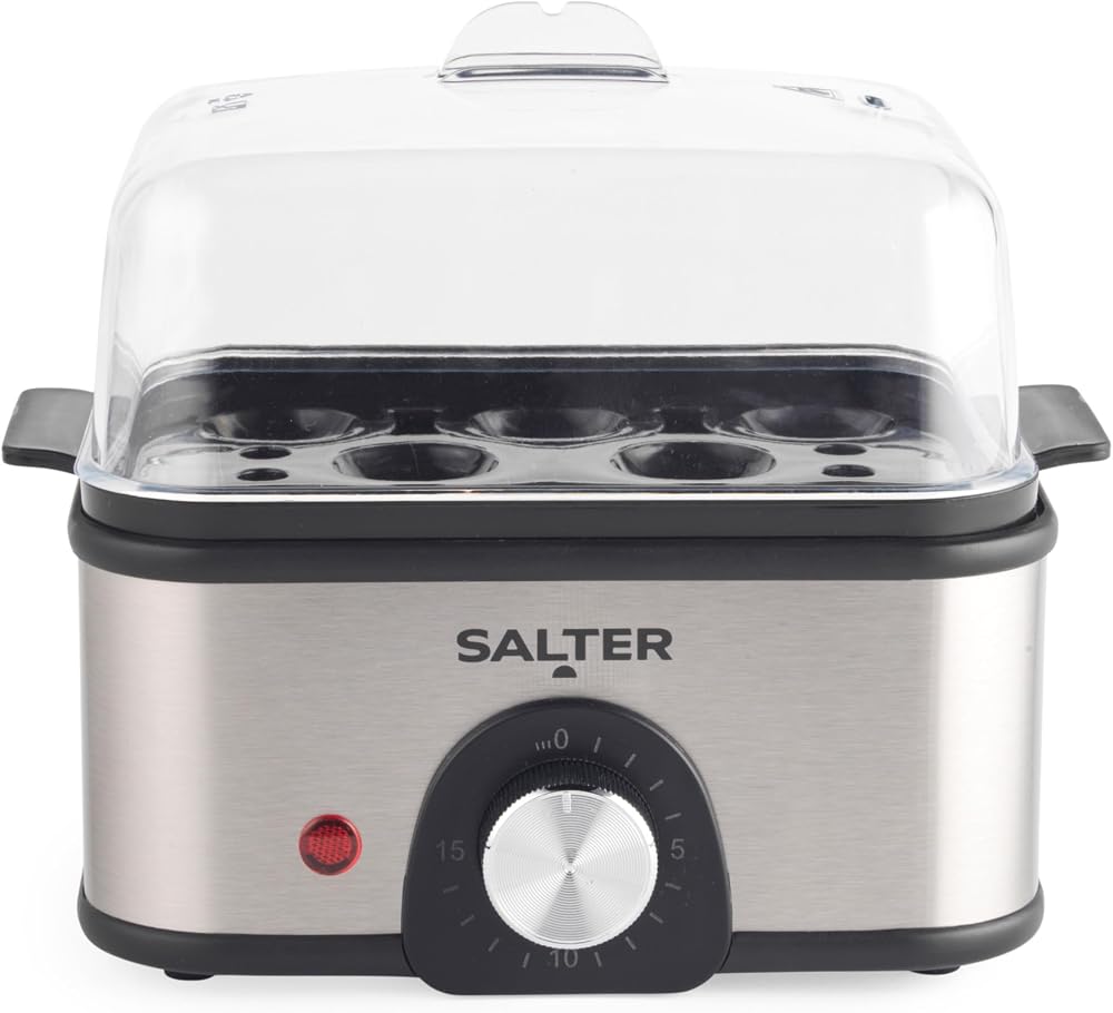 Salter EK6213 Electric 8 Egg Boiler with Poaching Trays 500W Silver