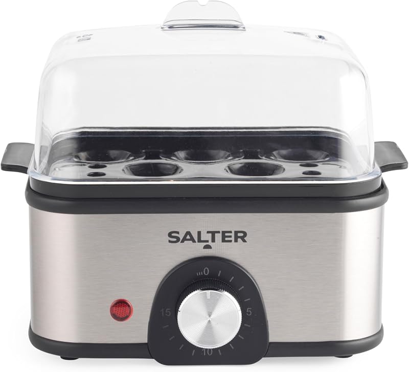 Salter EK6213 Electric 8 Egg Boiler with Poaching Trays 500W Silver