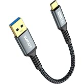 SUNGUY 10Gbps Android Auto USB Cable 6 inch, 3A USB C 3.1 Gen2 Cable Data Transfer, USB C CarPlay Cable Fast Charging for iPhone 17/16/15 Series, Samsung Galaxy S25 S24 Ultra, Pixel