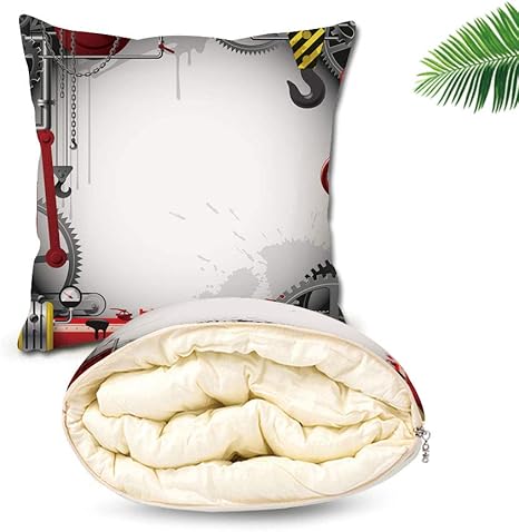 Amazon 150x0cm オフィスクッションクッション 車のクッション枕エアコンキルトカスタム 工業用 エンジニアリングテーマレバーパイプおよびメーター煙道昇降クレーン装飾的 ブランケット 毛布 オンライン通販