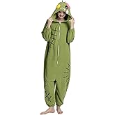 Solvienne Unisex Adult Animal Onesie Pajamas, Men Women Flannel Halloween Cosplay Costume