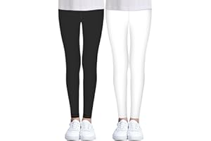 iLover Toddler Girls Cute Stretch Athletic Leggings Little Kids High Waisted Yoga Pants Ankle Length