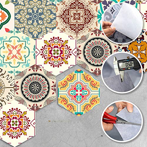 Alwayspon Non-Slip Vinyl Floor Sticker for Home Decor, Hexagon PVC Wall Tile Decal, Peel and Stick S - //coolthings.us
