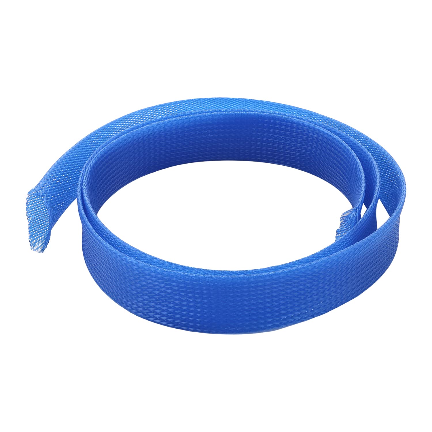 Othmro 1Pc Cable Tidy Sleeve, 1m Cable Protector, Desk Cable Management Cable Organizers Wire Tidy for TV/PC USB Cable, Pet Cable Protector, Blue (Width: 25mm)