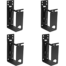4pcs 2x4 Door Barricade Brackets - Heavy Duty Steel Security Bar Holder For Home & Garage