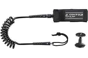 Thurso SURF Bodyboard Leash Wrist Leash 4 Feet 7.2mm Coiled Double Stainless Steel Swivels Anti-Rust Comfortable Padded Neoprene Cuff Lightweight