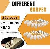 FOTYBEI 80PCS Wool Felt Polishing Buffing Wheel Dremel Rotary Tool 1/8" Shank view 5