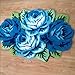 USTIDE Blue Rose Area Rug Antiskid Carpet/Area Rug Kids Rug