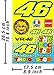 TopBikeDecals Valentino Rossi Decals Stickers VR 46 The Doctor Motorcycle Vinyl Graphic Set