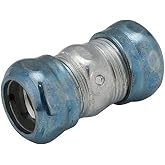 RACO 2924RT EMT Compression Coupling, Raintight, 1-Inch Trade Size, Steel (Pack of 15)