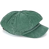 WITHMOONS Plain Baker Boy Hat Twill Cotton Beret Cap Newsboy Hat Washed Adjustable JDG1582