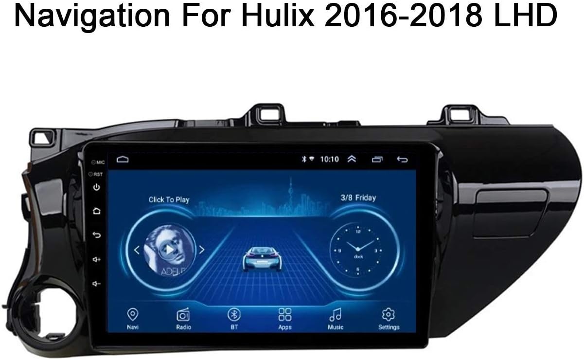 DUMXY Car Stereo Player Android 8.1 10.1 inch GPS Navigation with Canbus for Toyota Hilux 2016-2018 Support Bluetooth/USB/WIFI/Mirror Link/Steering Wheel Control
