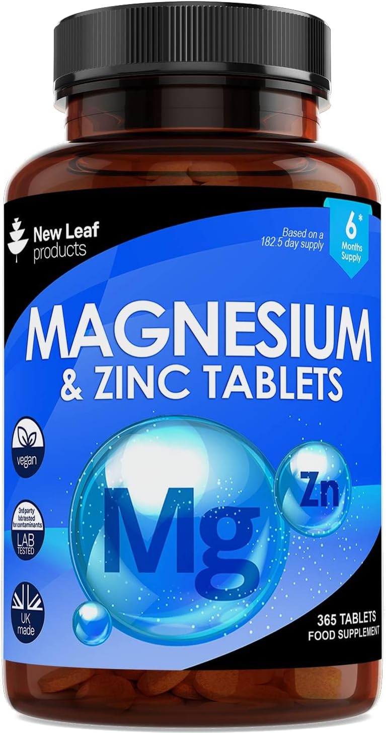 New Leaf Magnesium with Zinc 365 Tablets – Bones Muscle Immune Support