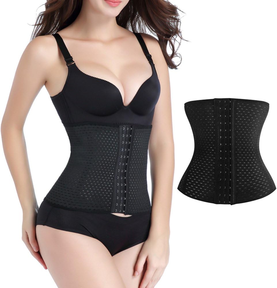 CULAYII Waist Trainer for Women,Underbust Corset Waist Trainer Cincher Tummy Control Steel Body Shaper for Women (Black, X-Small)