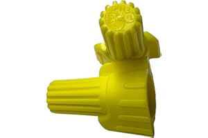 Yellow Winged Wire Connectors Nuts 100 PCs, Dicio Twist Wire Cap Electrical Connectors UL Listed Screw-On Electrical Connector Kit 18-10 AWG for Connect Electrical Wiring