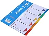 ROS SHINE 16 Pack 1-5 Part A4 Folder Dividers 11-Hole Multi-Color Content List view 6