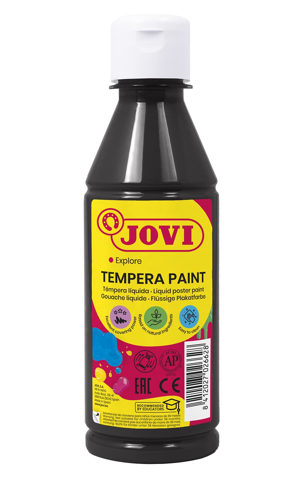 Tempera LIQUIDA Jovi School 250 ml Black