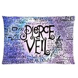 MMHDiy Personalized Pierce the Veil Popular Band Graffiti Style Logo for Rectangle Pillowcase 24x16 inches (one side)