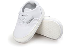 RVROVIC Baby Boys Girls Shoes Canvas Toddler Sneakers Anti-Slip Infant First Walkers 0-18 Months